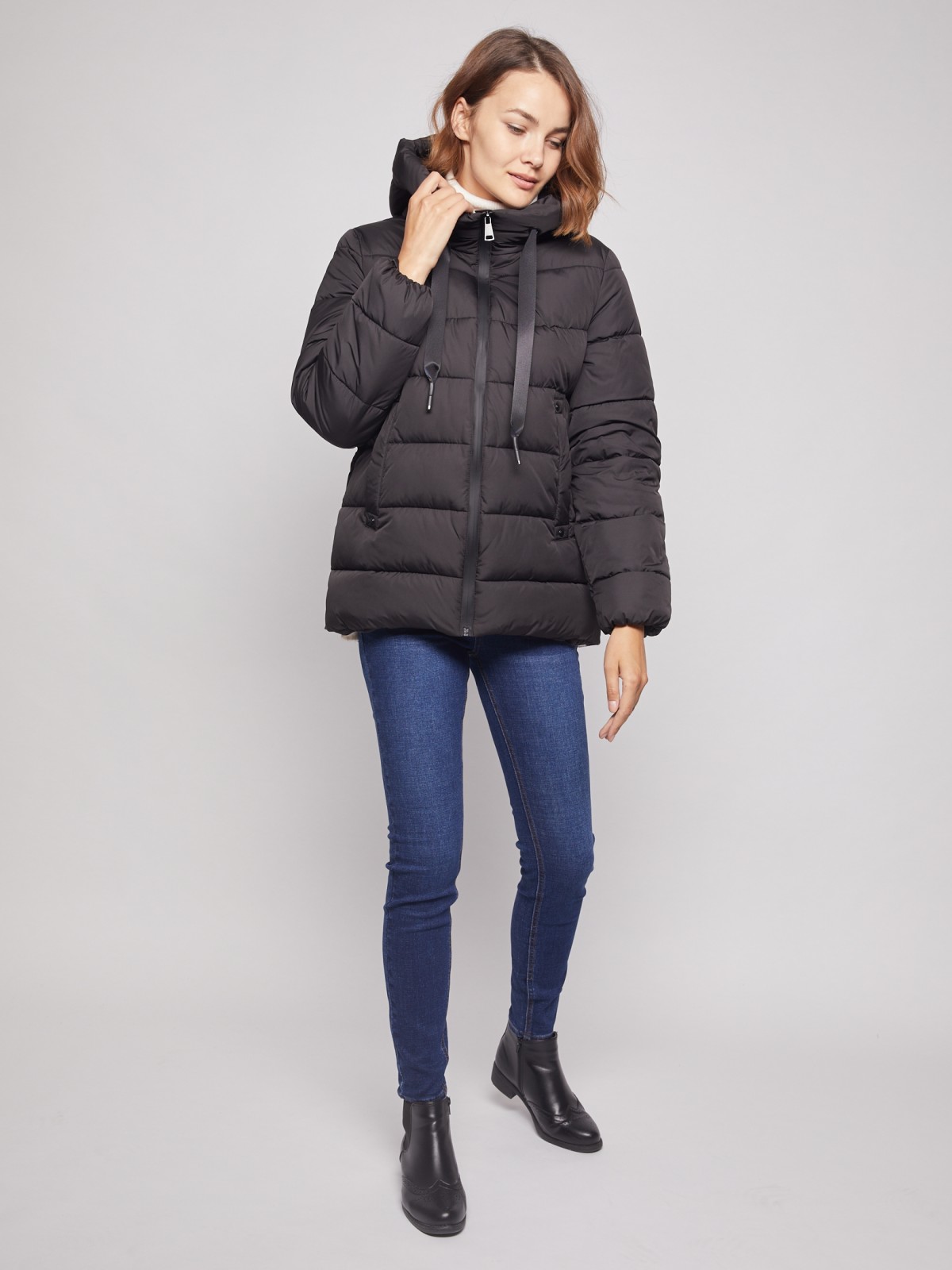 

Куртка женская Zolla 021345102044 черная XXL, 021345102044