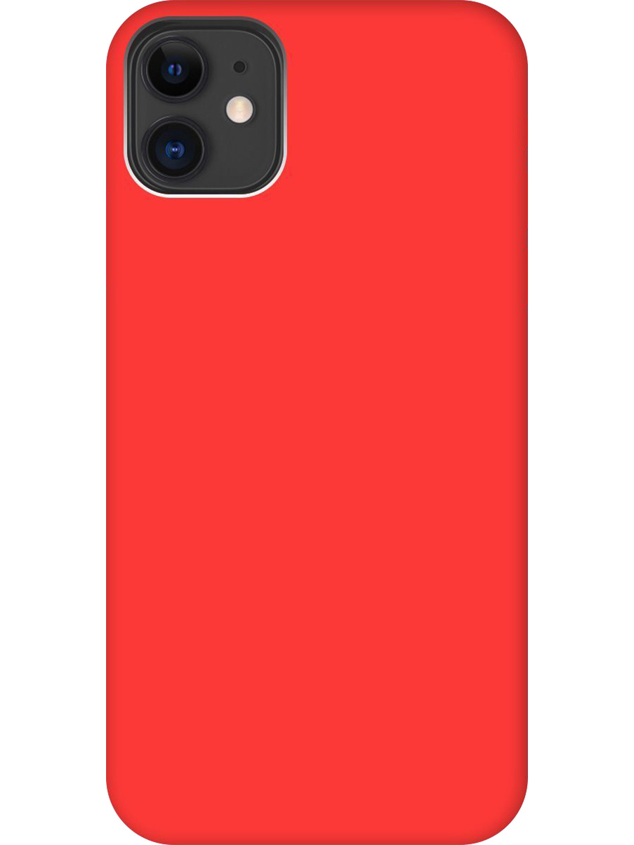 

Силиконовый чехол на Apple iPhone 11 матовый красный, 721799521