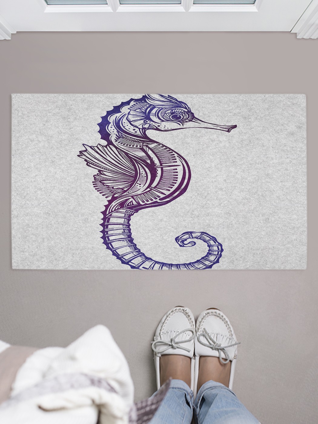 

Придверный коврик в прихожую для обуви, на резиновой основе, 75x45 см door_64726 JoyArty