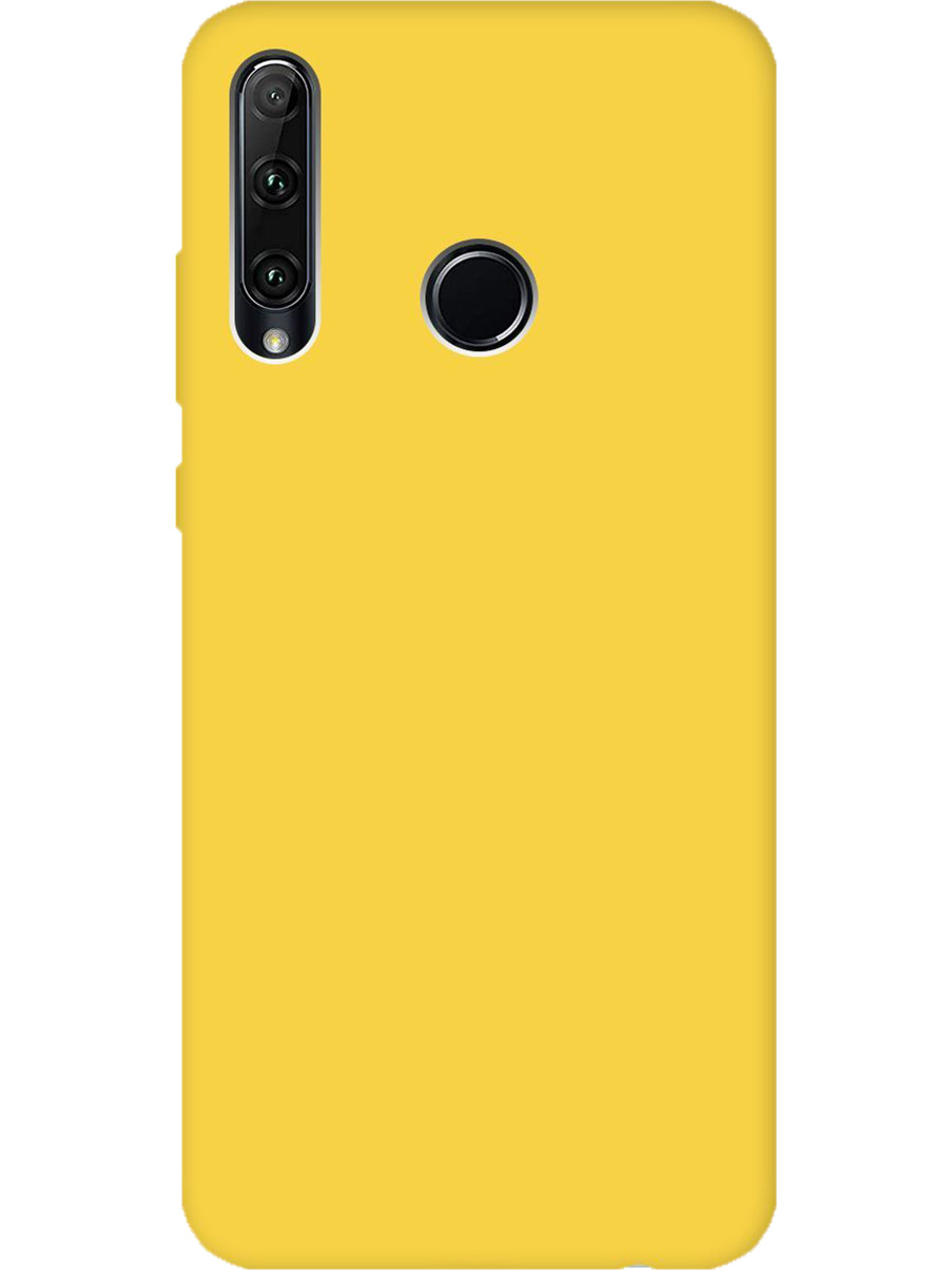 

Силиконовый чехол на Honor 10i / 20e матовый желтый, 721096221