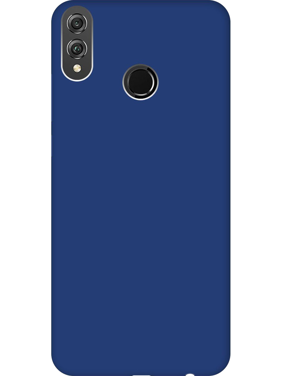 

Силиконовый чехол на Honor 8X матовый синий, 719355513