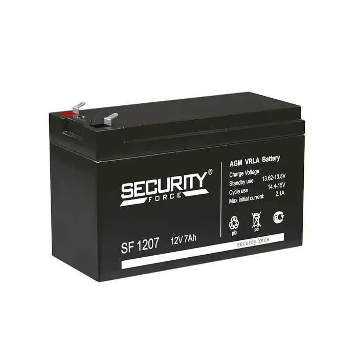 Аккумулятор (батарея) Security Force SF 1207 AGM (12В 7Ач) для ИБП, сигнализации.....