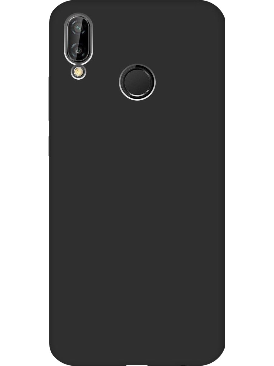 

Силиконовый чехол на Huawei P20 Lite / Nova 3e матовый черный, 717614213