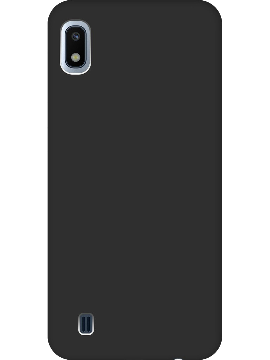

Силиконовый чехол на Samsung Galaxy A10 матовый черный, 720804213