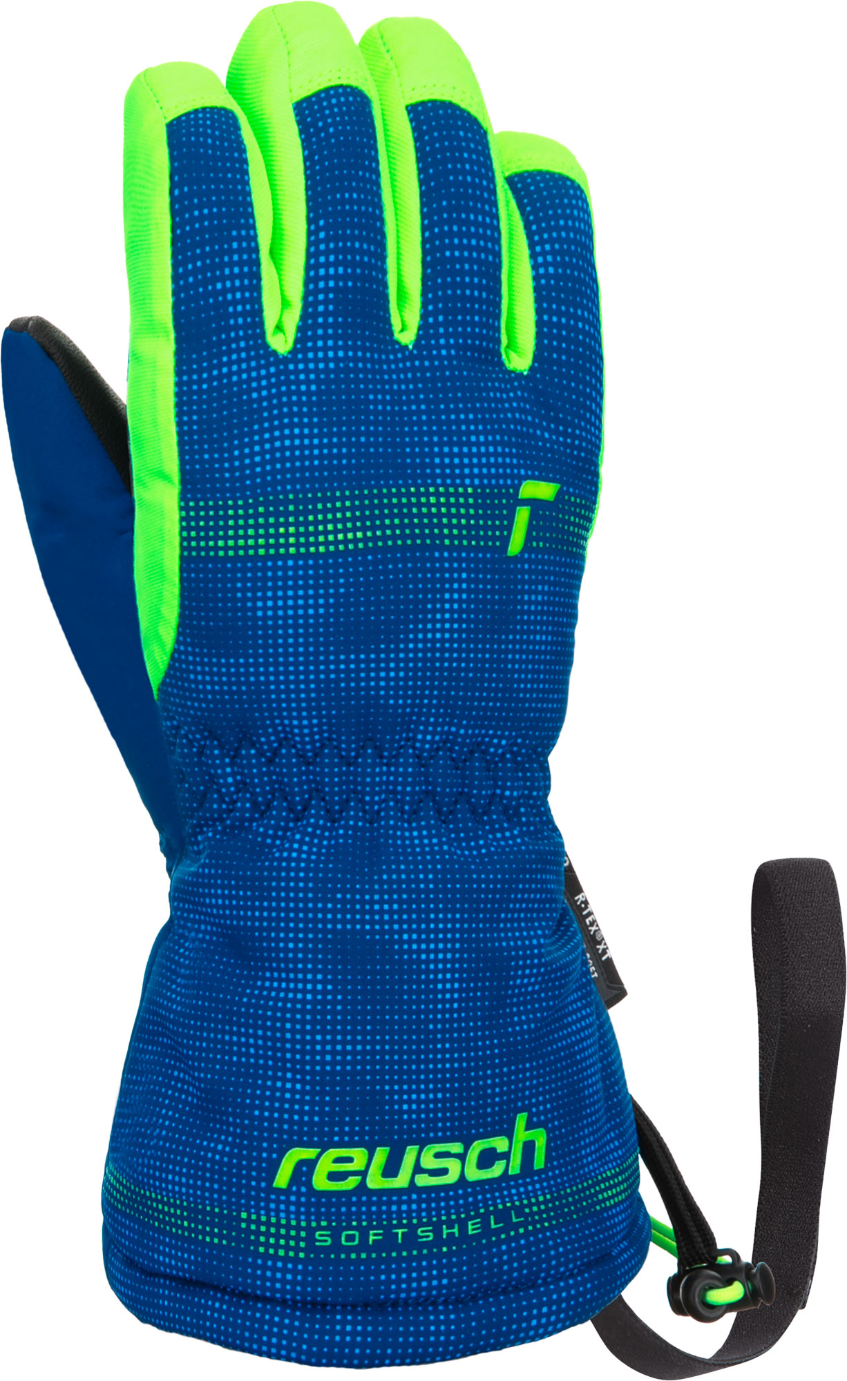 

Варежки Горнолыжные Reusch Maxi R-Tex Xt Surf The Web/Green Gecko (Inch (Дюйм):Iv), Синий