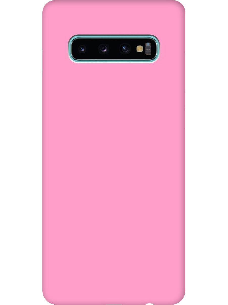 

Силиконовый чехол на Samsung Galaxy S10+ матовый розовый, 720461121