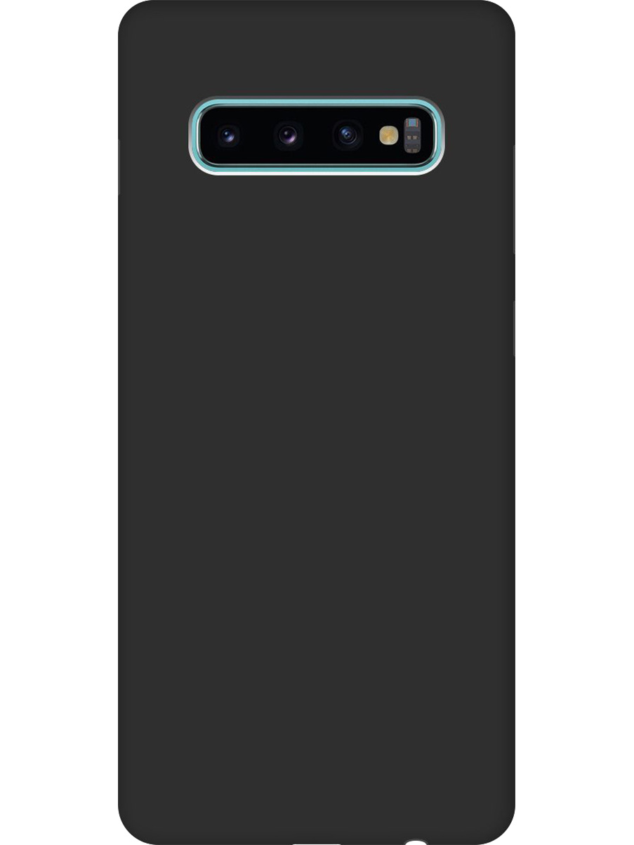 

Силиконовый чехол на Samsung Galaxy S10+ матовый черный, 720461113