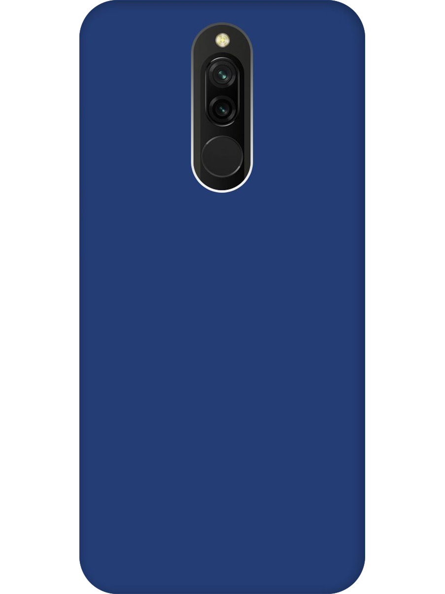 

Силиконовый чехол на Xiaomi Redmi 8 матовый синий, 722204513