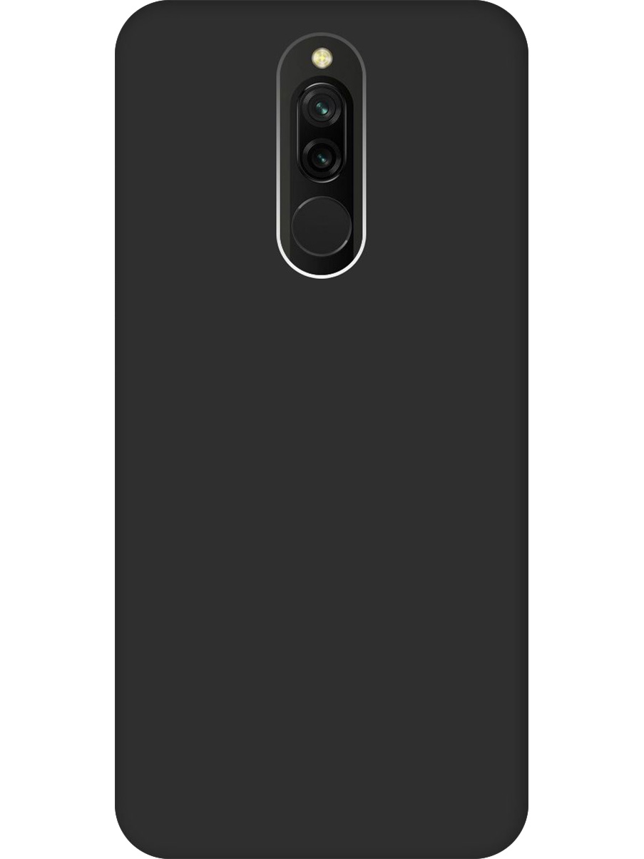 

Силиконовый чехол на Xiaomi Redmi 8 матовый черный, 722204513