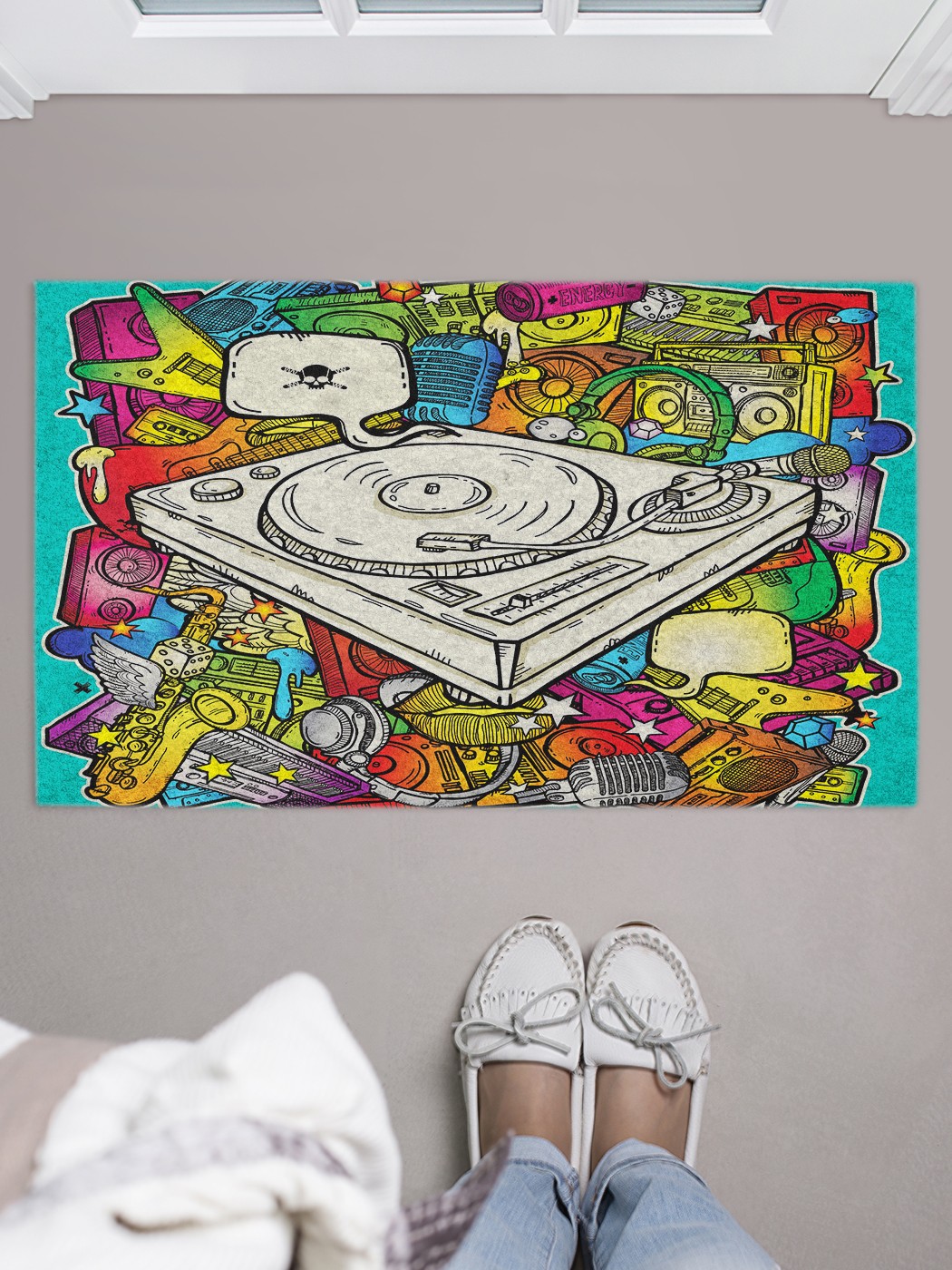 

Придверный коврик в прихожую для обуви, на резиновой основе, 75x45 см door_65117 JoyArty