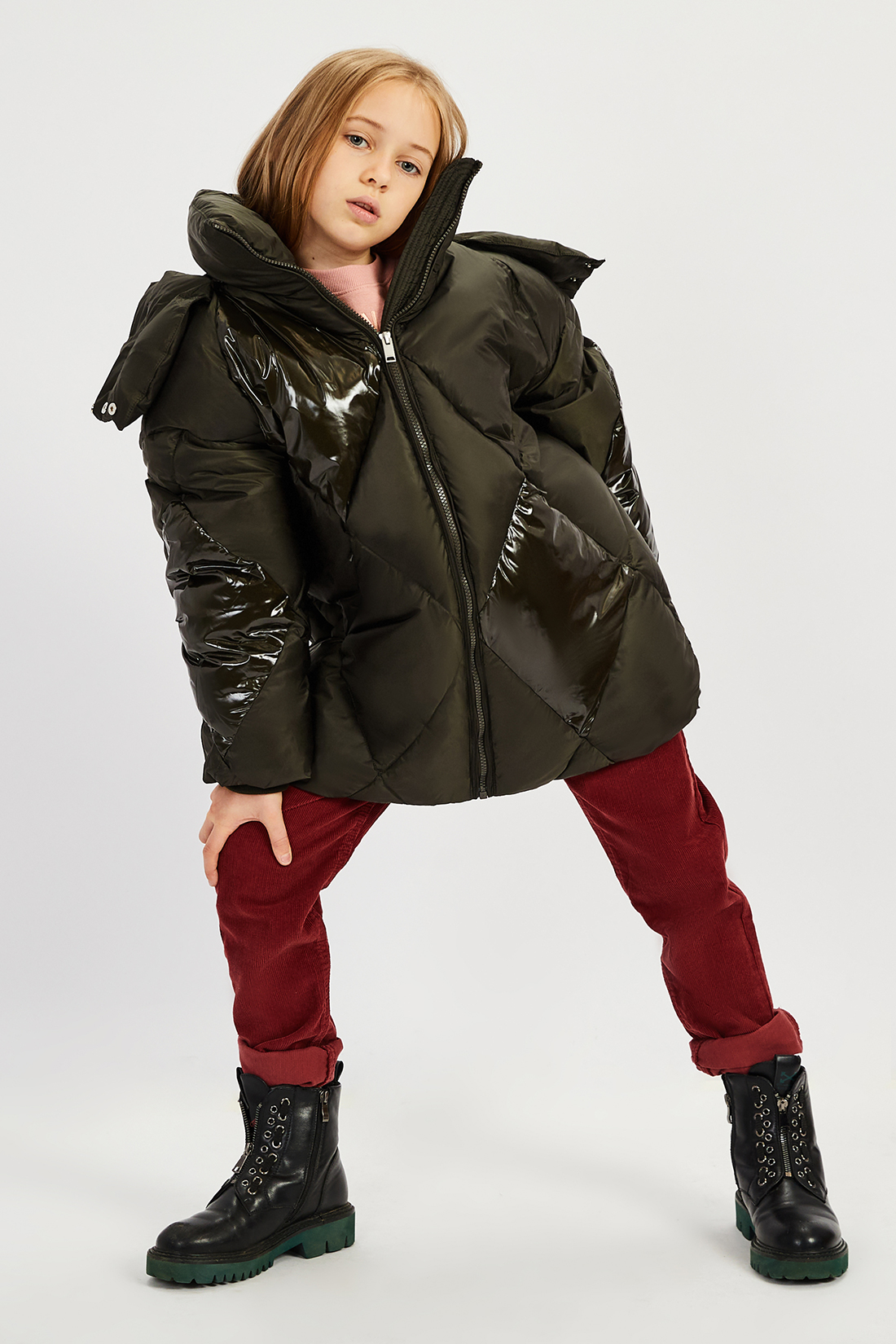 

Пуховик детский Baon BK0022503 цвет NIGHT OLIVE, размер 128, BK0022503