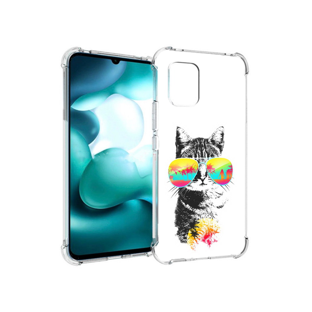 

Чехол MyPads Tocco для Xiaomi Mi 10 Lite крутой кот (PT150213.294.425), Прозрачный, Tocco