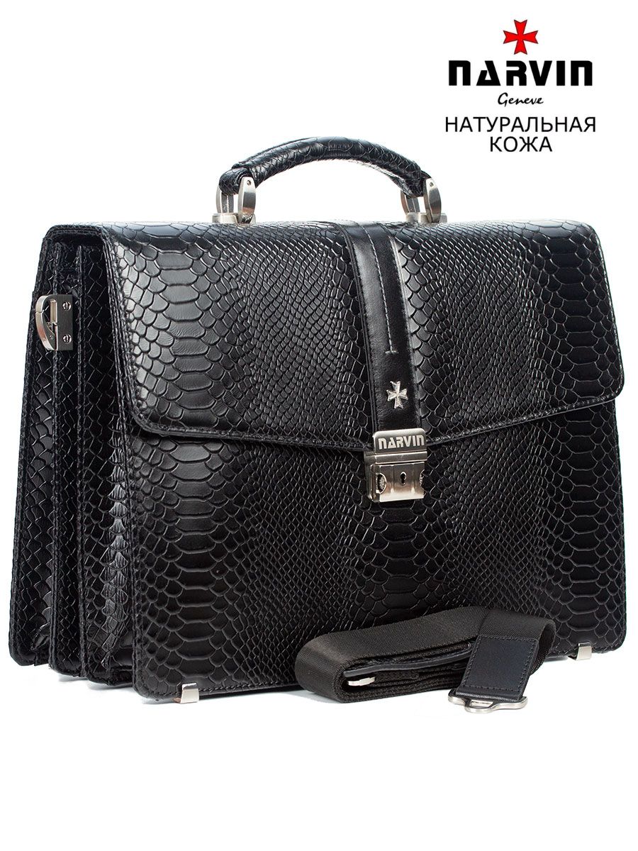 Портфель мужской Narvin 9733 anaconda black