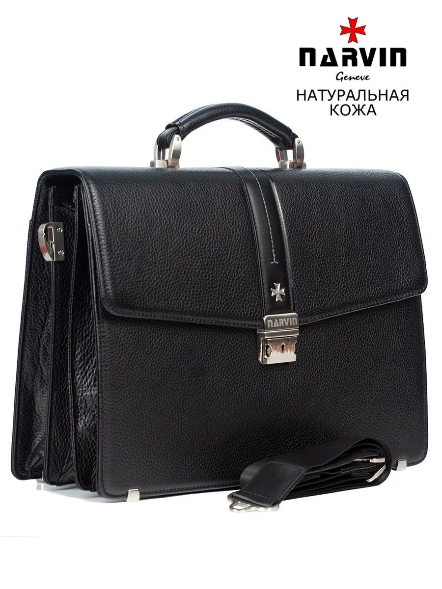 Портфель мужской Narvin 9733 polo black