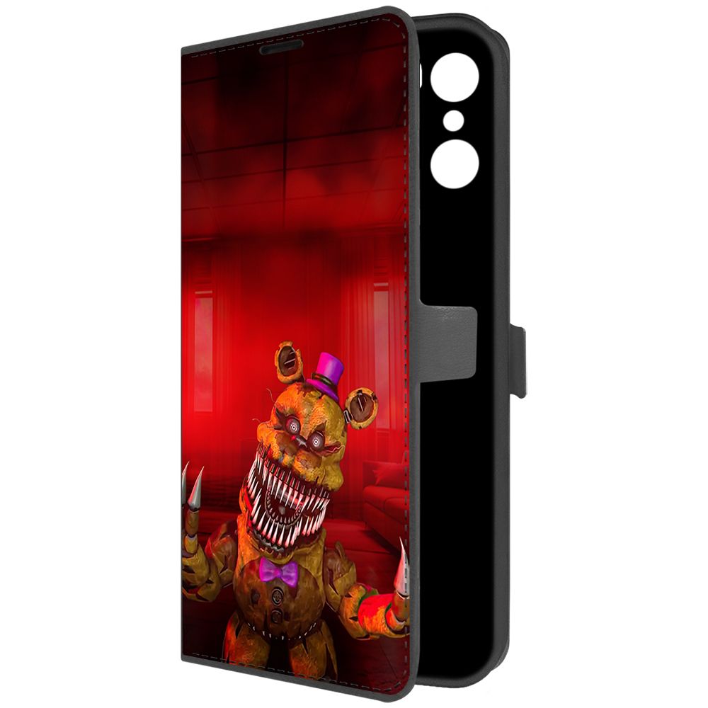 

Чехол-книжка Krutoff Eco Book для INFINIX Hot 20i ФНАФ - Фредди атакует (черный)