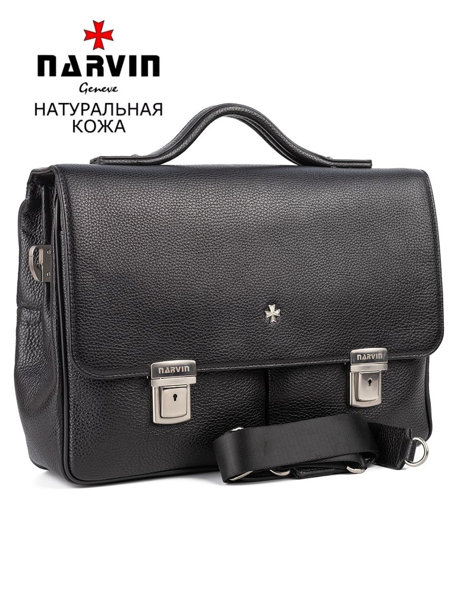 Портфель мужской Narvin 9738 polo black