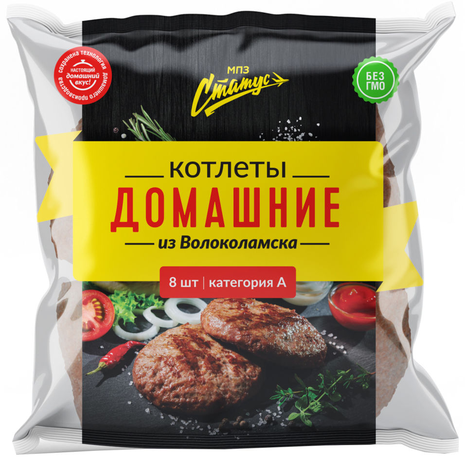 фото Котлеты мясные статус домашние из волоколамска, категория а, 600 г