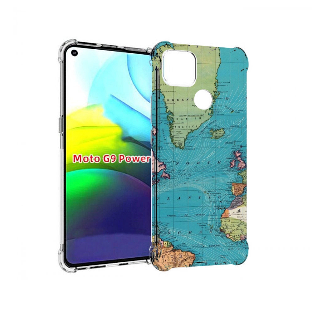 

Чехол MyPads старая карта земли для Motorola Moto G9 Power, Прозрачный, Tocco