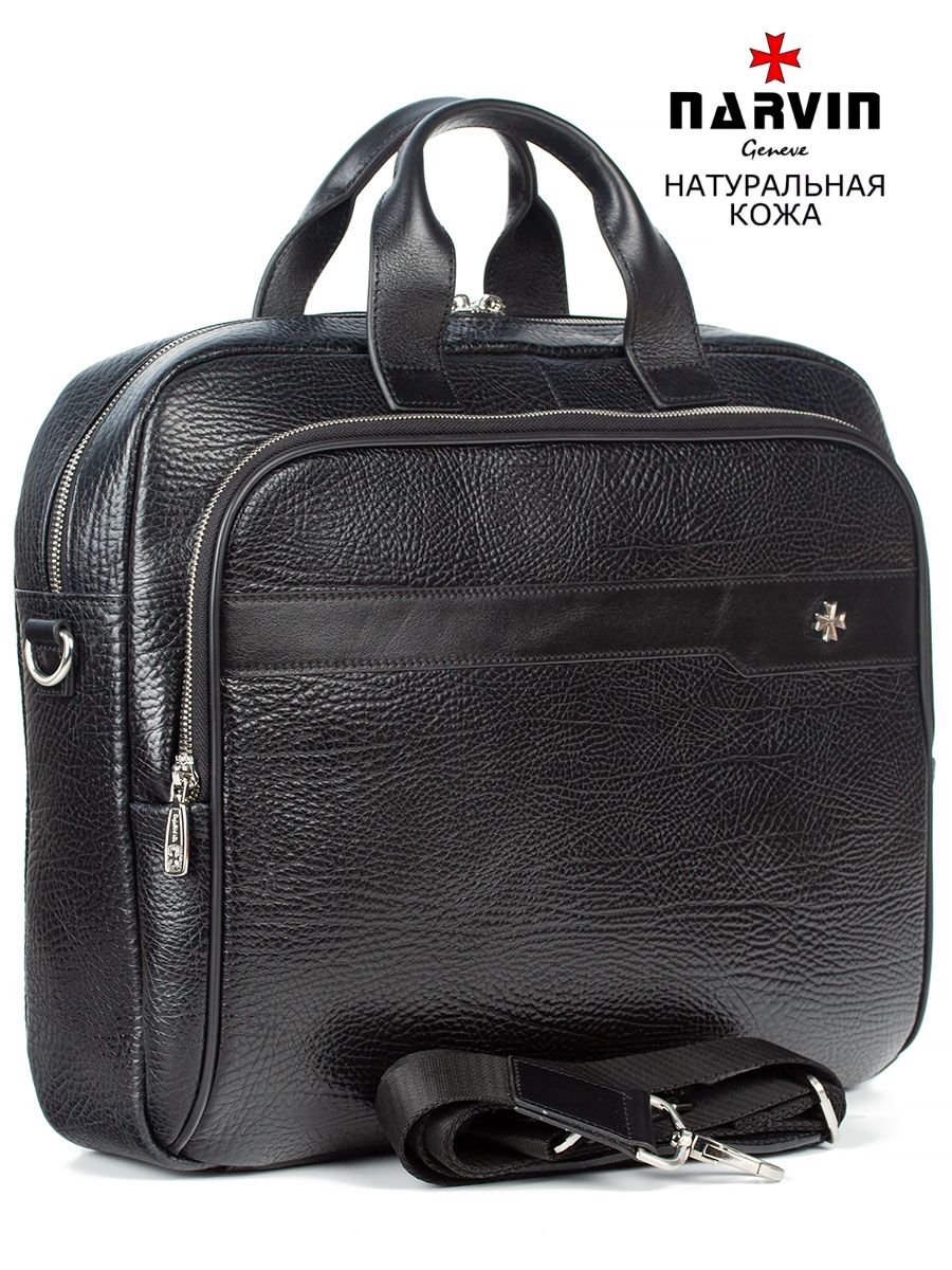 

Сумка мужская Narvin 9771 bridge black, Черный, 9771
