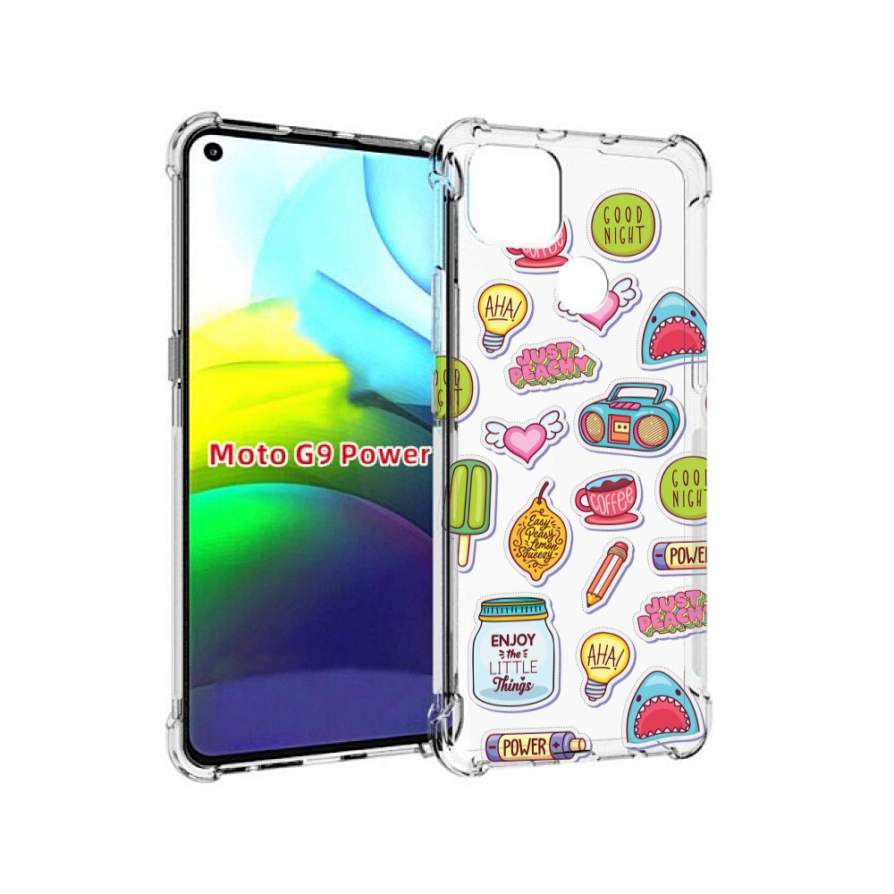 

Чехол MyPads стикер-пак для Motorola Moto G9 Power, Прозрачный, Tocco