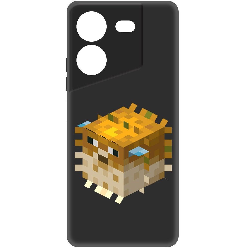 

Чехол-накладка Krutoff Soft Case Minecraft-Иглобрюх для TECNO Pova 5 Pro черный