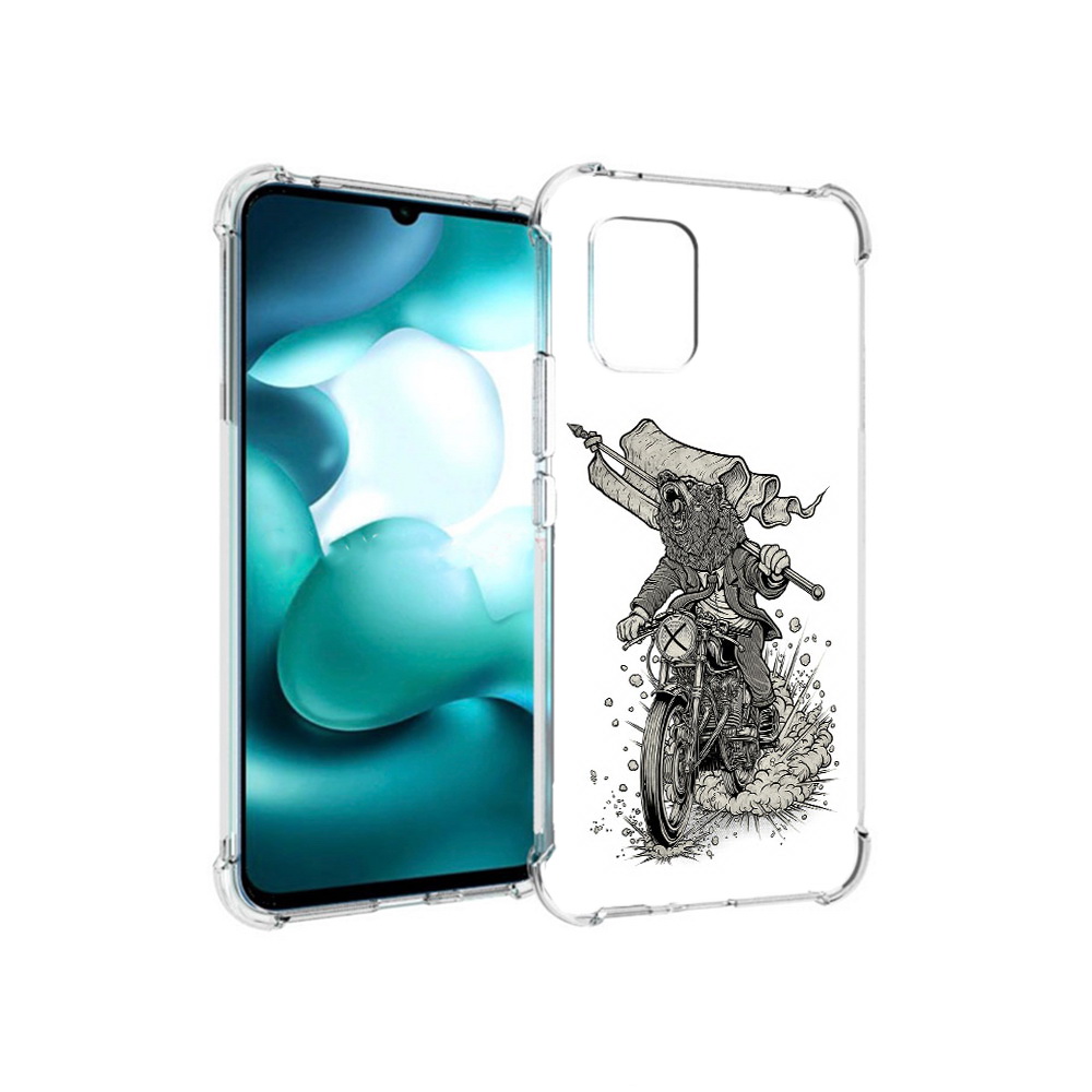 Чехол MyPads Tocco для Xiaomi Mi 10 Lite медведь на мотоцикле (PT150213.294.467)