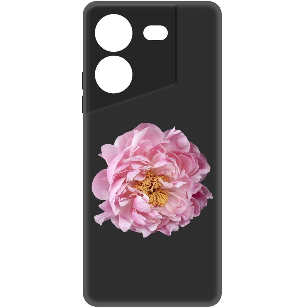 

Чехол-накладка Krutoff Soft Case Розовый пион для TECNO Pova 5 Pro черный