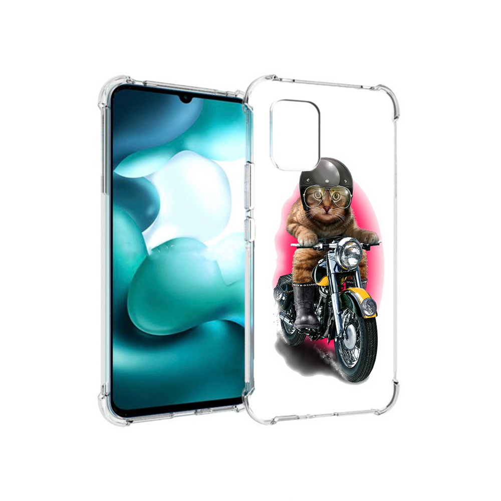 

Чехол MyPads Tocco для Xiaomi Mi 10 Lite мото-кот (PT150213.294.485), Прозрачный, Tocco