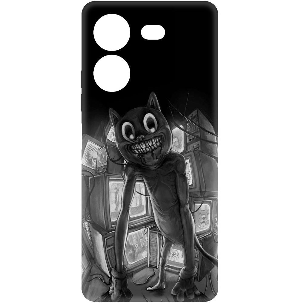 

Чехол-накладка Krutoff Soft Case Хаги Ваги - Картун Кэт для TECNO Pova 5 Pro черный