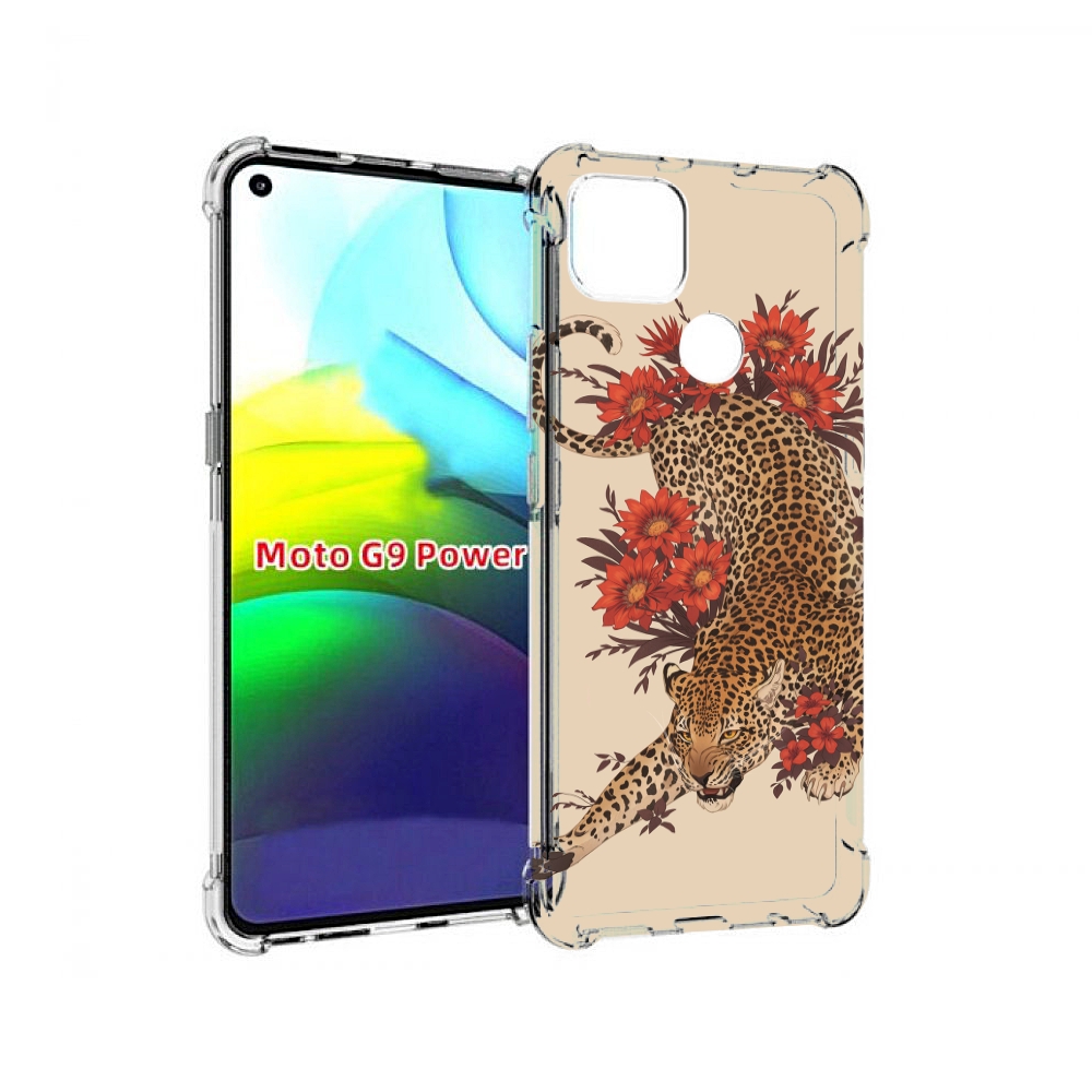 

Чехол MyPads тигр-из-цветов для Motorola Moto G9 Power, Прозрачный, Tocco