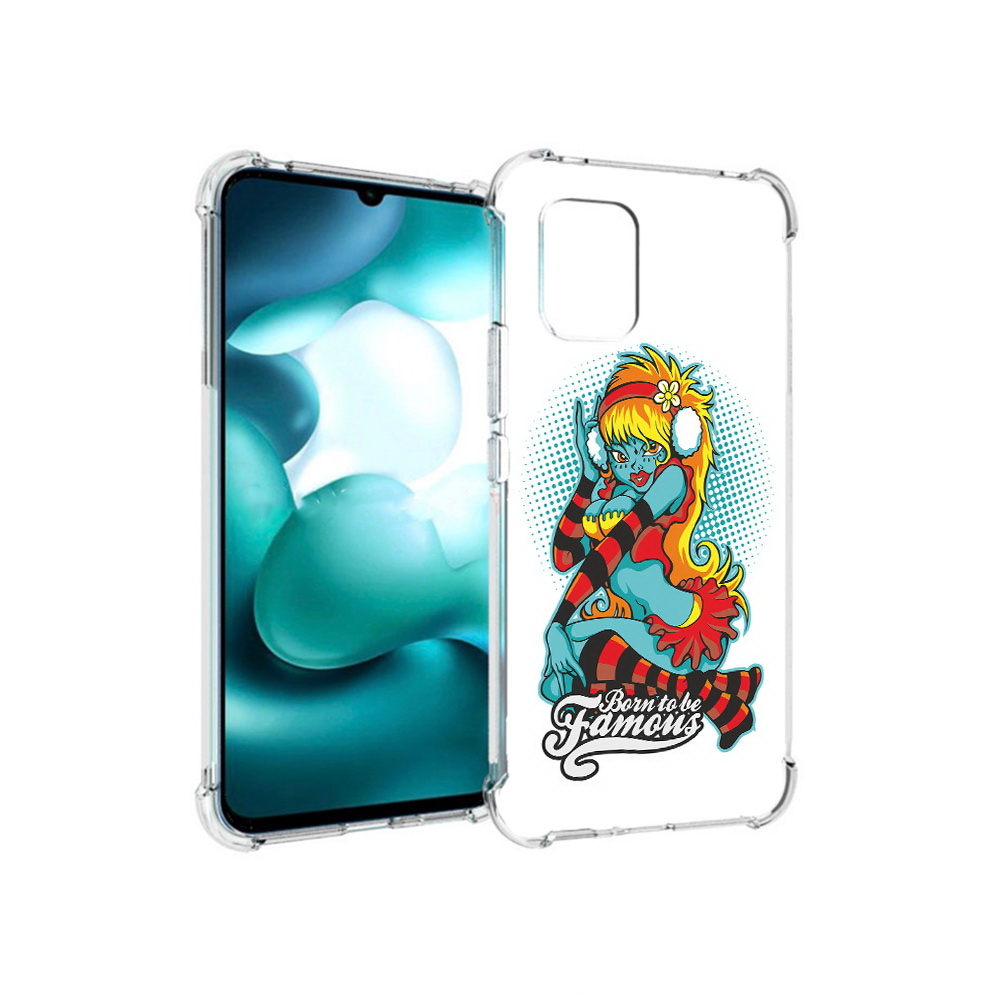 

Чехол MyPads Tocco для Xiaomi Mi 10 Lite нарисованная девушка в наушниках, Прозрачный, Tocco