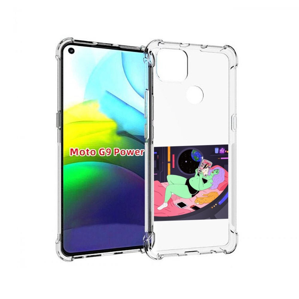 

Чехол MyPads трехглазая девушка зеленая для Motorola Moto G9 Power, Прозрачный, Tocco