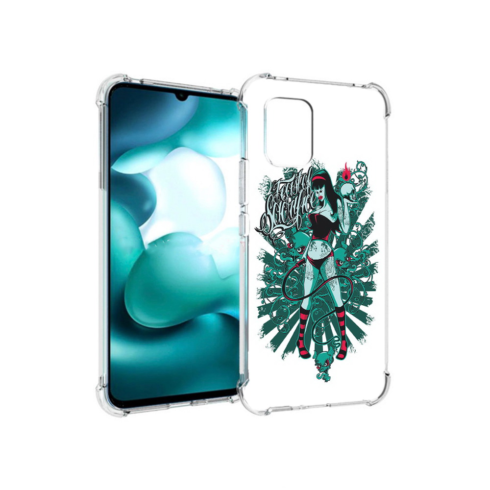 

Чехол MyPads Tocco для Xiaomi Mi 10 Lite нарисованная девушка в татуировках, Прозрачный, Tocco