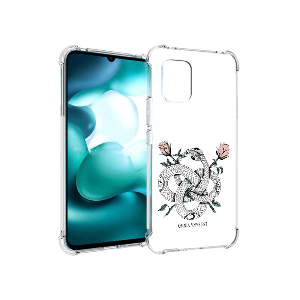 

Чехол MyPads Tocco для Xiaomi Mi 10 Lite нарисованная змея абстракция (PT150213.294.502), Прозрачный, Tocco