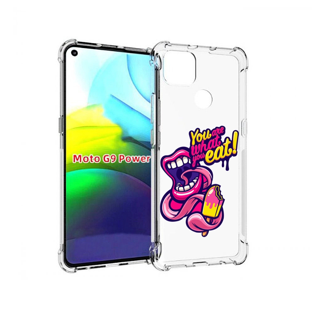 

Чехол MyPads ты-то-что-ты-ешь для Motorola Moto G9 Power, Прозрачный, Tocco