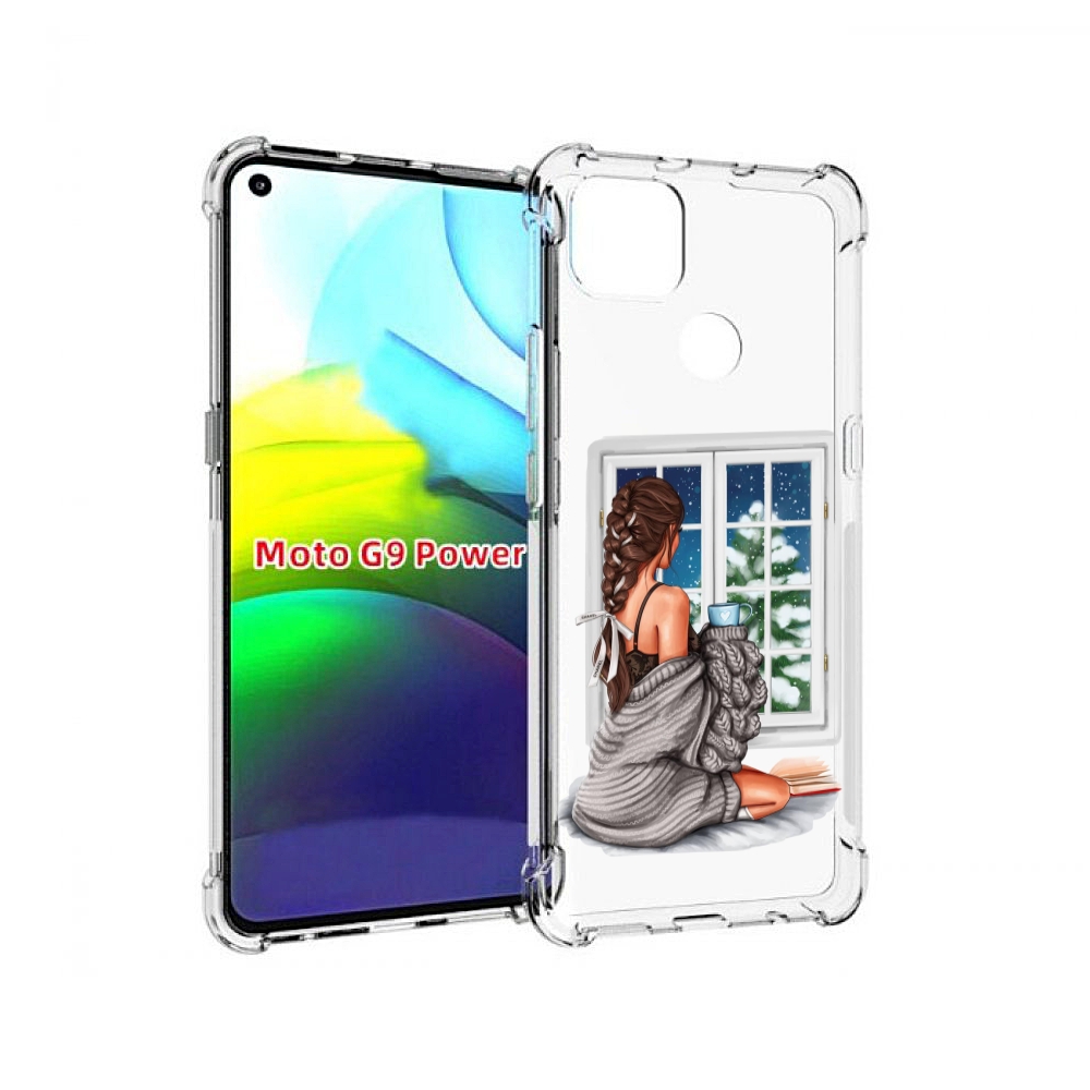 

Чехол MyPads уютное-зимнее-окно женский для Motorola Moto G9 Power, Прозрачный, Tocco