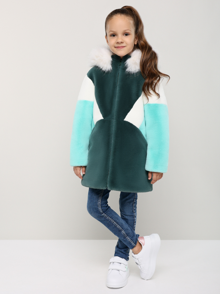 Шуба ALEF 163D-188, зеленый, 122