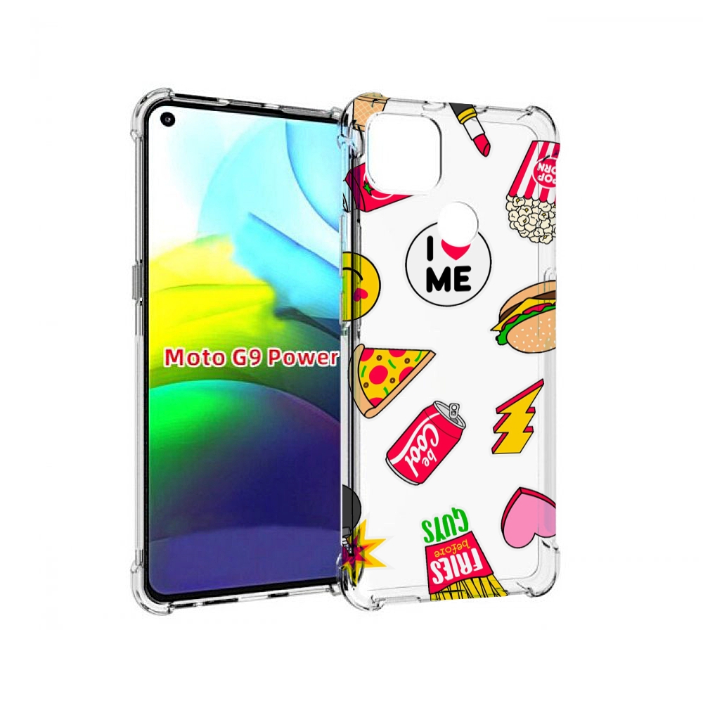 

Чехол MyPads фаст-фуд для Motorola Moto G9 Power, Прозрачный, Tocco