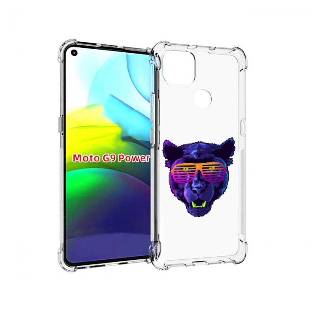 

Чехол MyPads фиолетовая пума в очках для Motorola Moto G9 Power, Прозрачный, Tocco