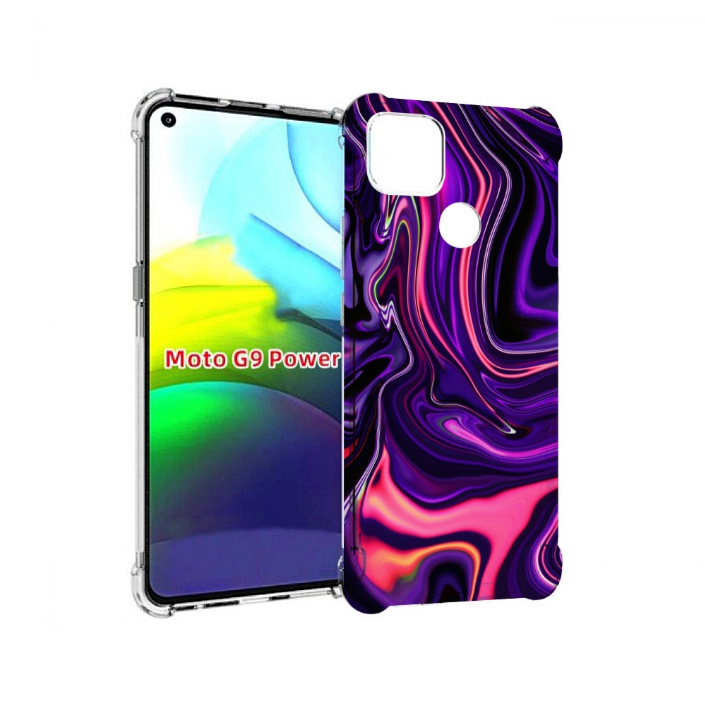 

Чехол MyPads фиолетовые краски для Motorola Moto G9 Power, Прозрачный, Tocco