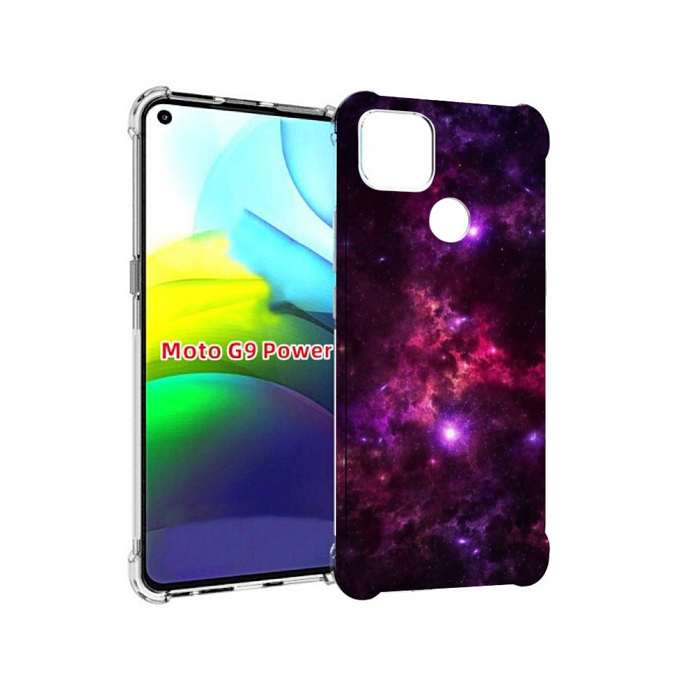 

Чехол MyPads фиолетовый-космос-с-облаками для Motorola Moto G9 Power, Прозрачный, Tocco