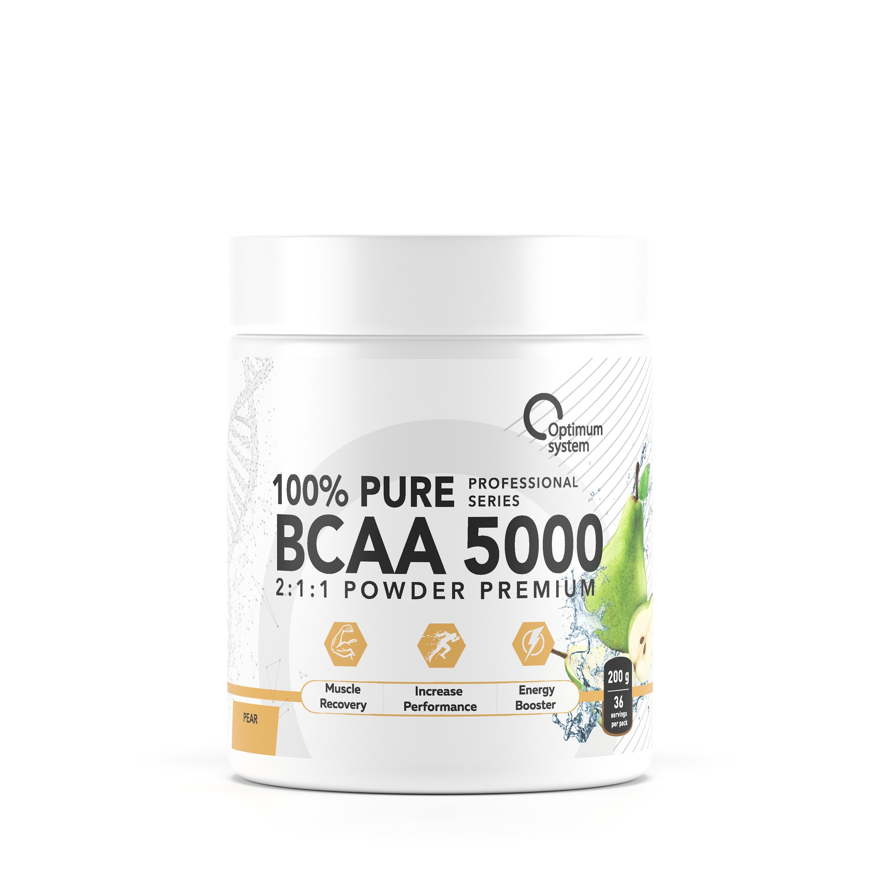 Optimum System BCAA 5000 2:1:1 Powder Premium 200 г, груша