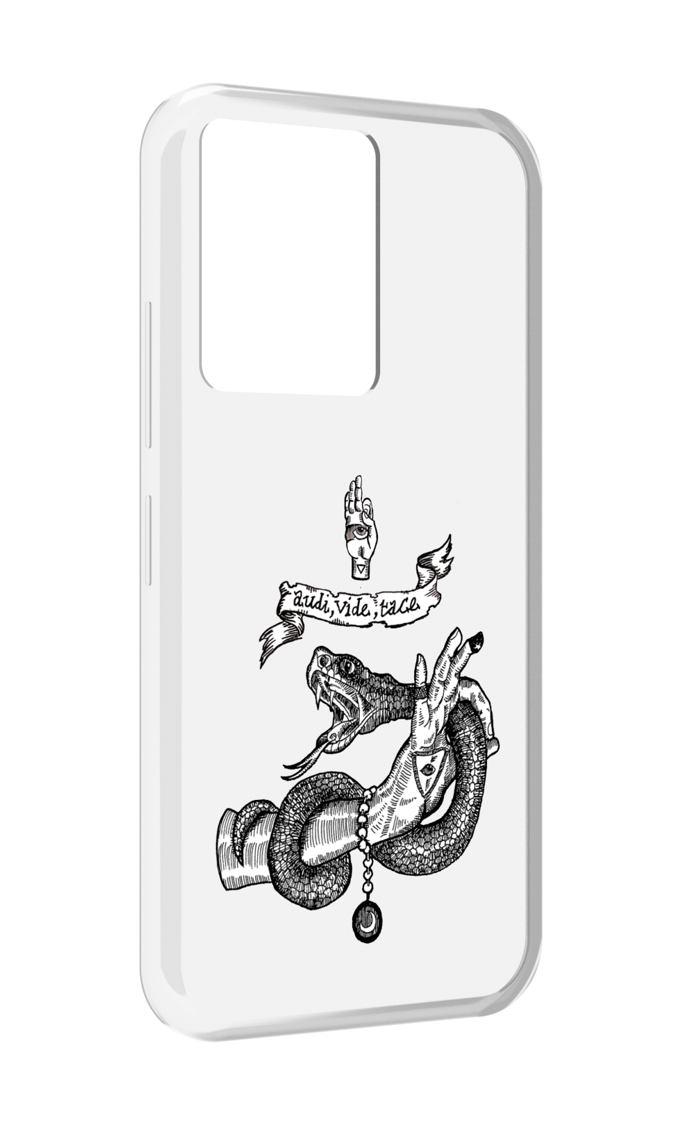 

Чехол MyPads змея на руке рисунок для Infinix Note 12 5G X671 / Note 12 Pro 5G, Прозрачный, Tocco