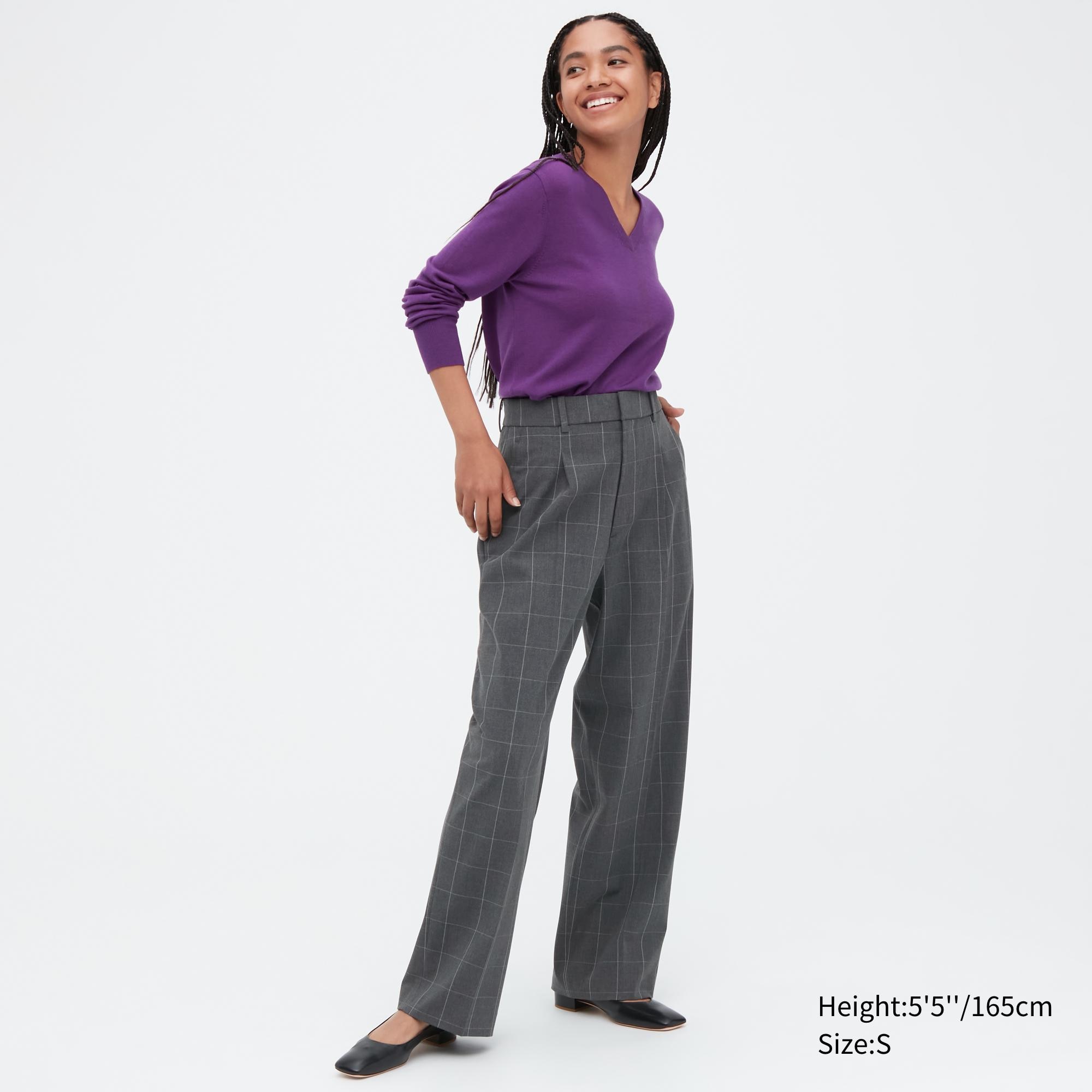 

Брюки женские UNIQLO 451221COL04 серые S (доставка из-за рубежа), 451221COL04