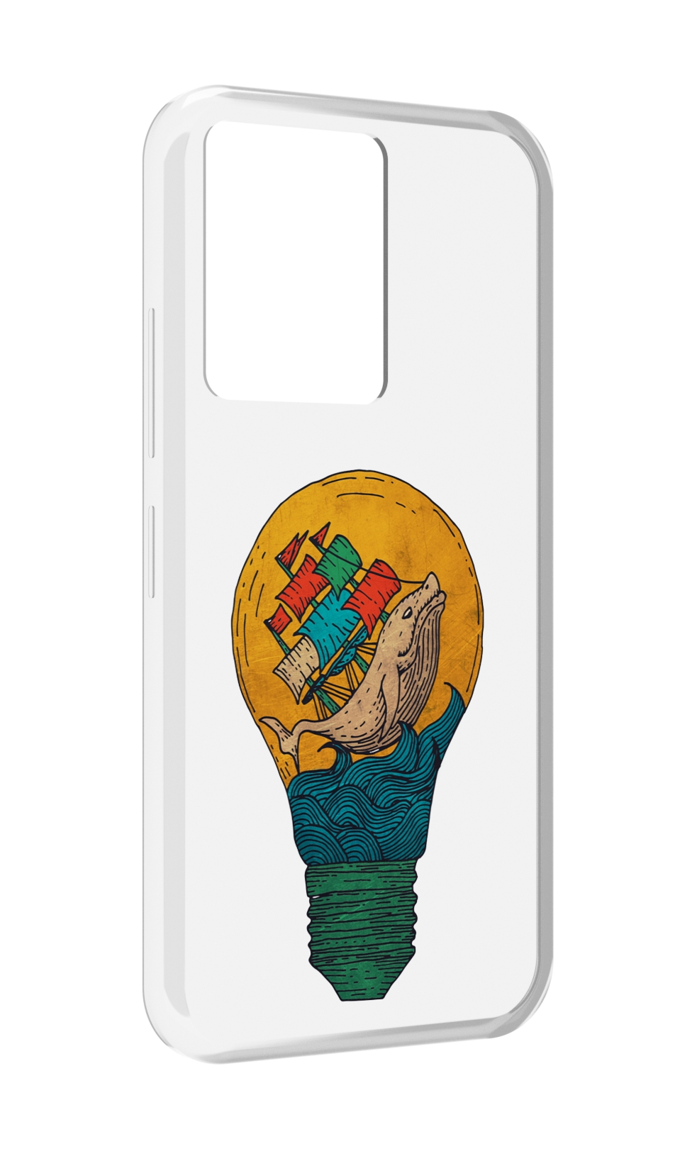 Чехол MyPads кит в лампочке с парусами для Infinix Note 12 5G X671 / Note 12 Pro 5G