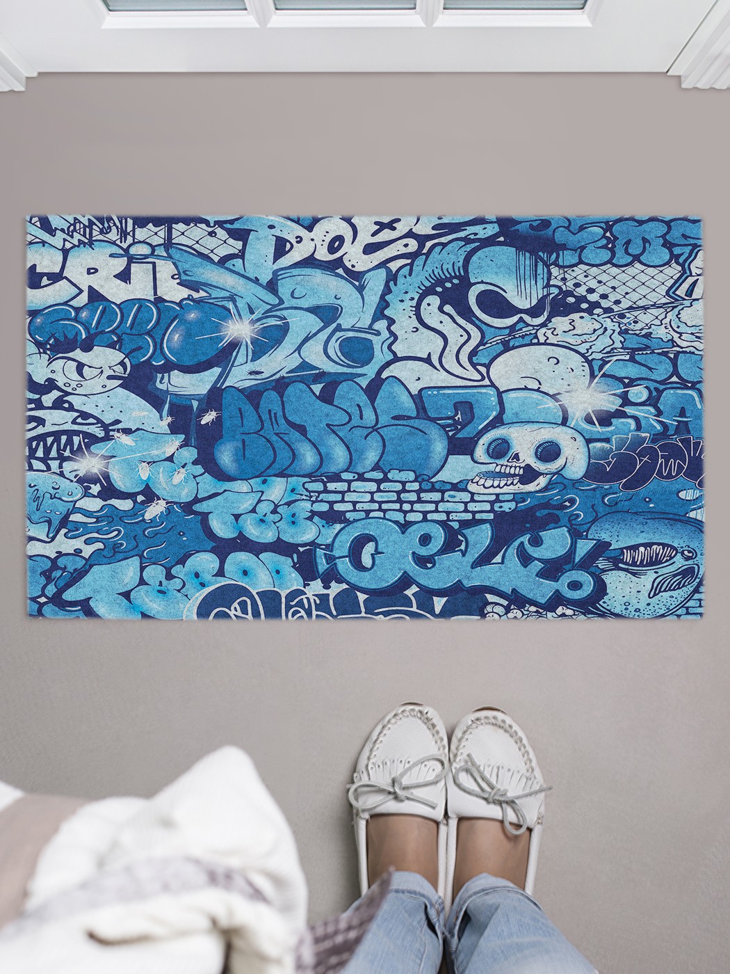 

Придверный коврик в прихожую для обуви, на резиновой основе, 75x45 см door_65133 JoyArty