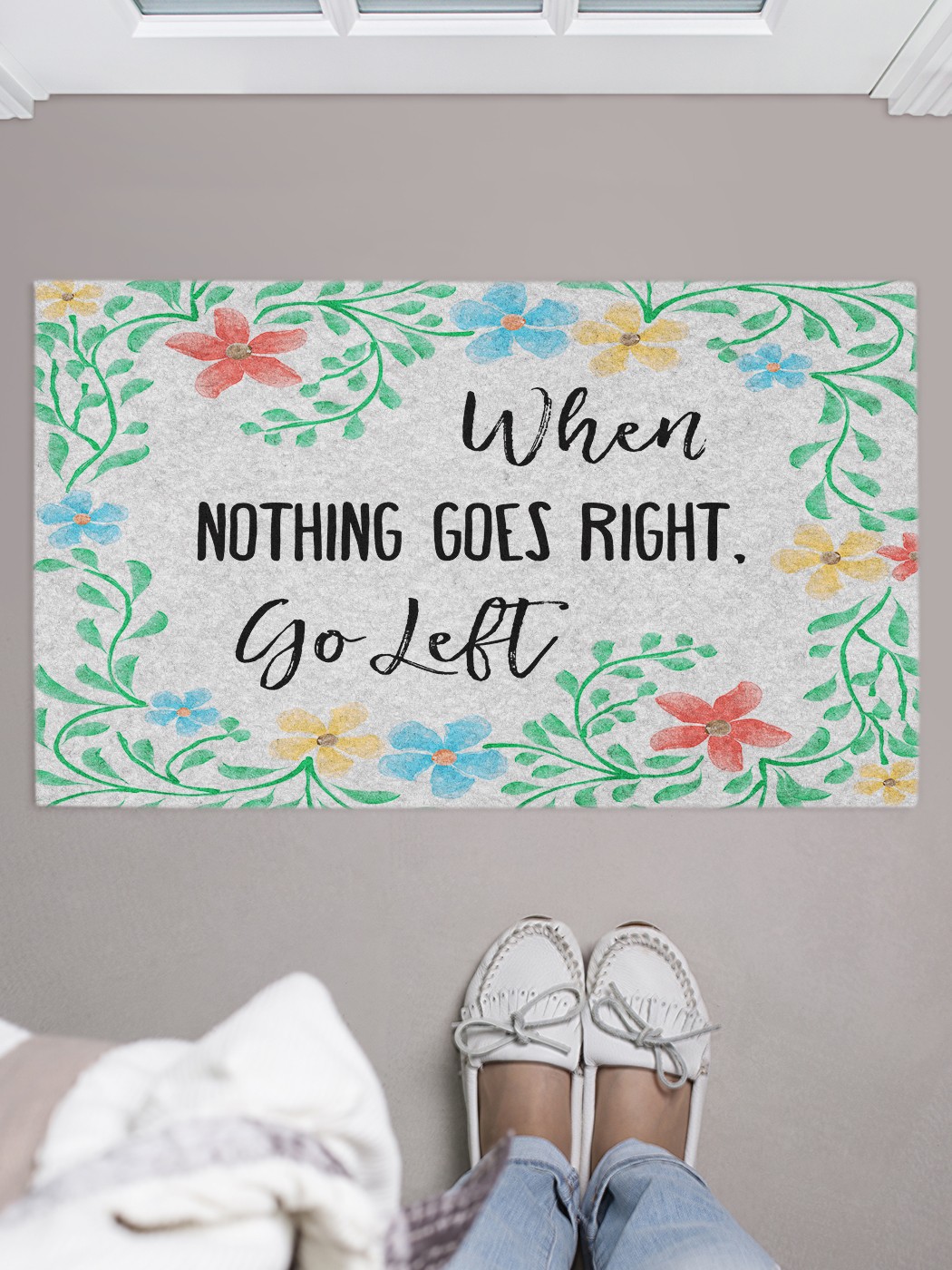 

Придверный коврик в прихожую для обуви, на резиновой основе, 75x45 см door_65150 JoyArty