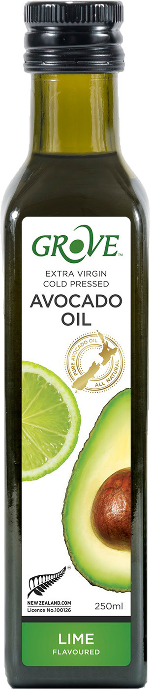 фото Масло авокадо с лаймом grove нераф. avocado oil extra virgin, 250 мл