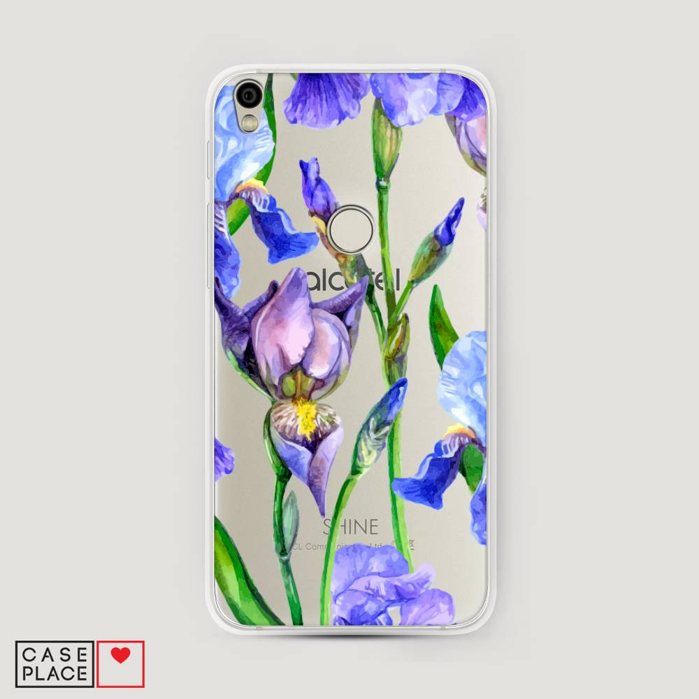 

Чехол Awog на Alcatel Shine Lite / Алкатель Shine Lite "Синие ирисы", 170350-8
