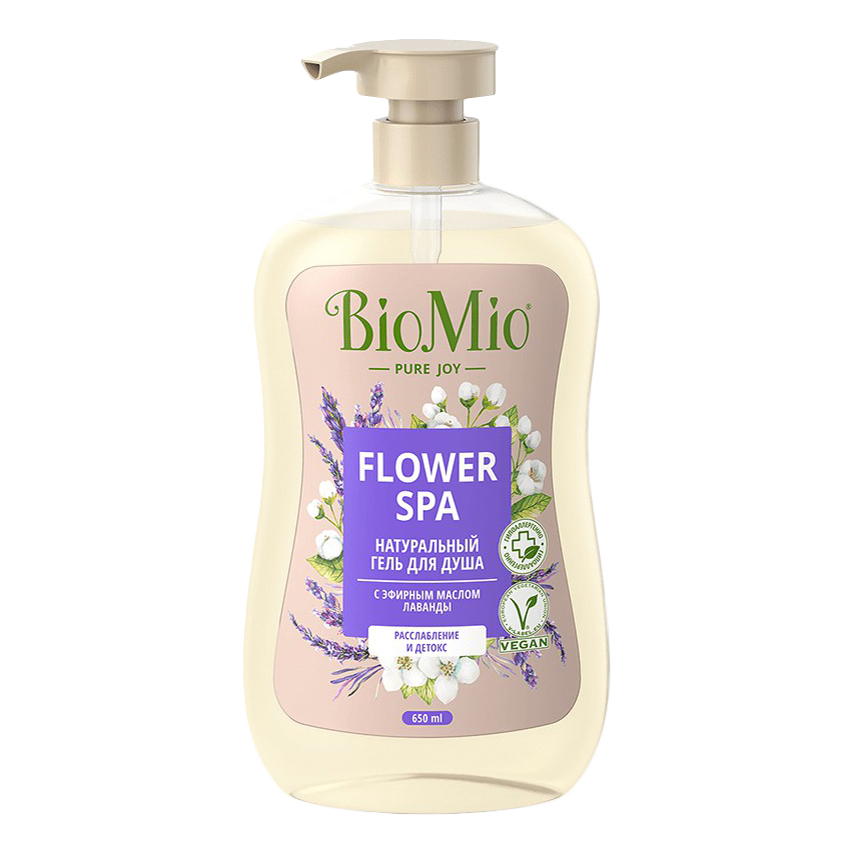 

Гель для душа BioMio Flower Spa с эфирным маслом лаванды 650 мл